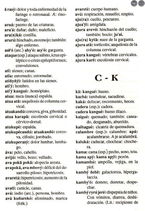 DICCIONARIO MÉDICO GUARANÍ – ESPAÑOL, 1997 - POR DIONISIO M. GONZÁLEZ TORRES